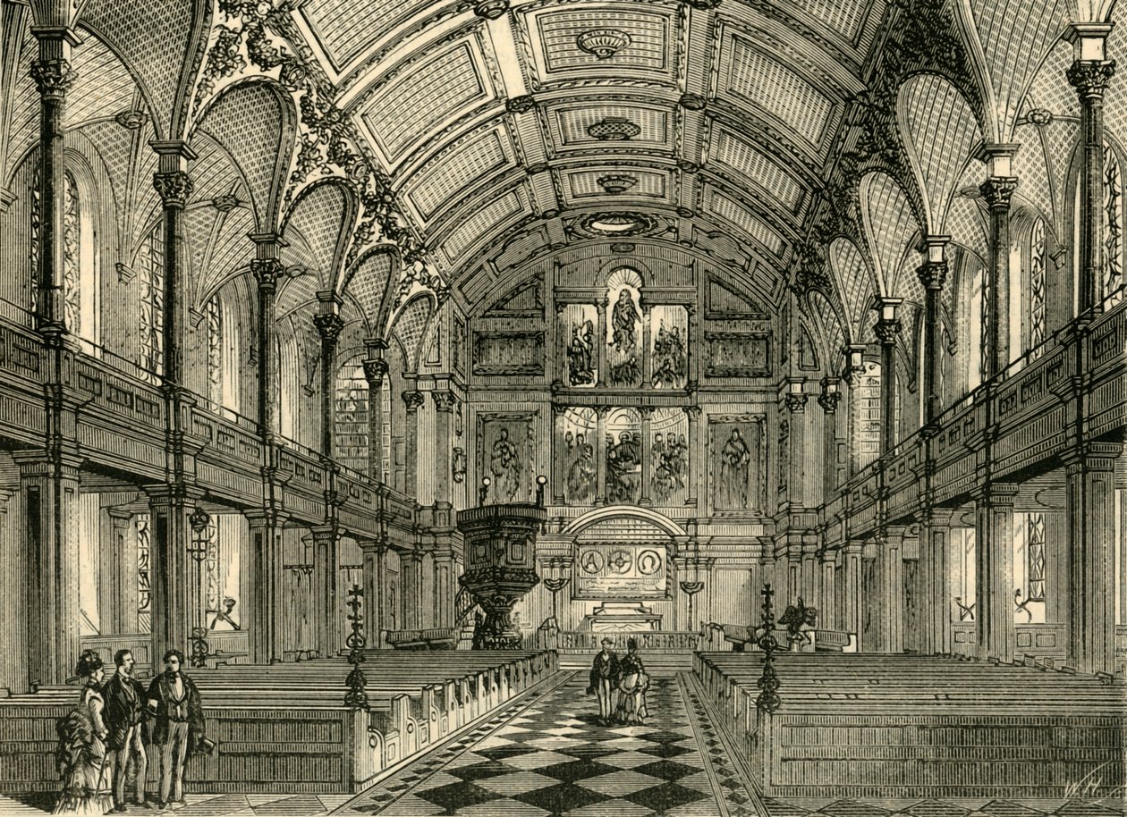 Interieur van de St. Andrews kerk door Unbekannt