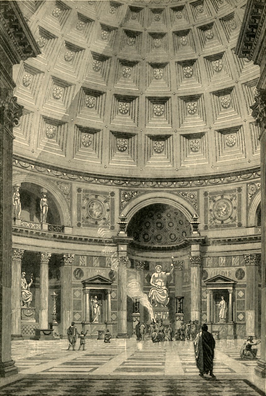 Interieur van het Pantheon in Rome gerestaureerd, 1890 door Unbekannt