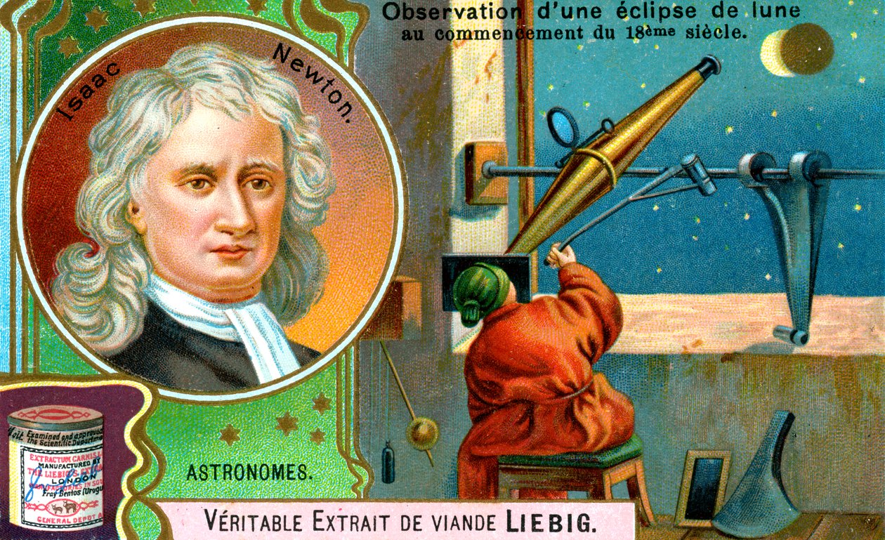Isaac Newton, Engelse wiskundige, astronoom en natuurkundige, ca. 1900 door Unbekannt