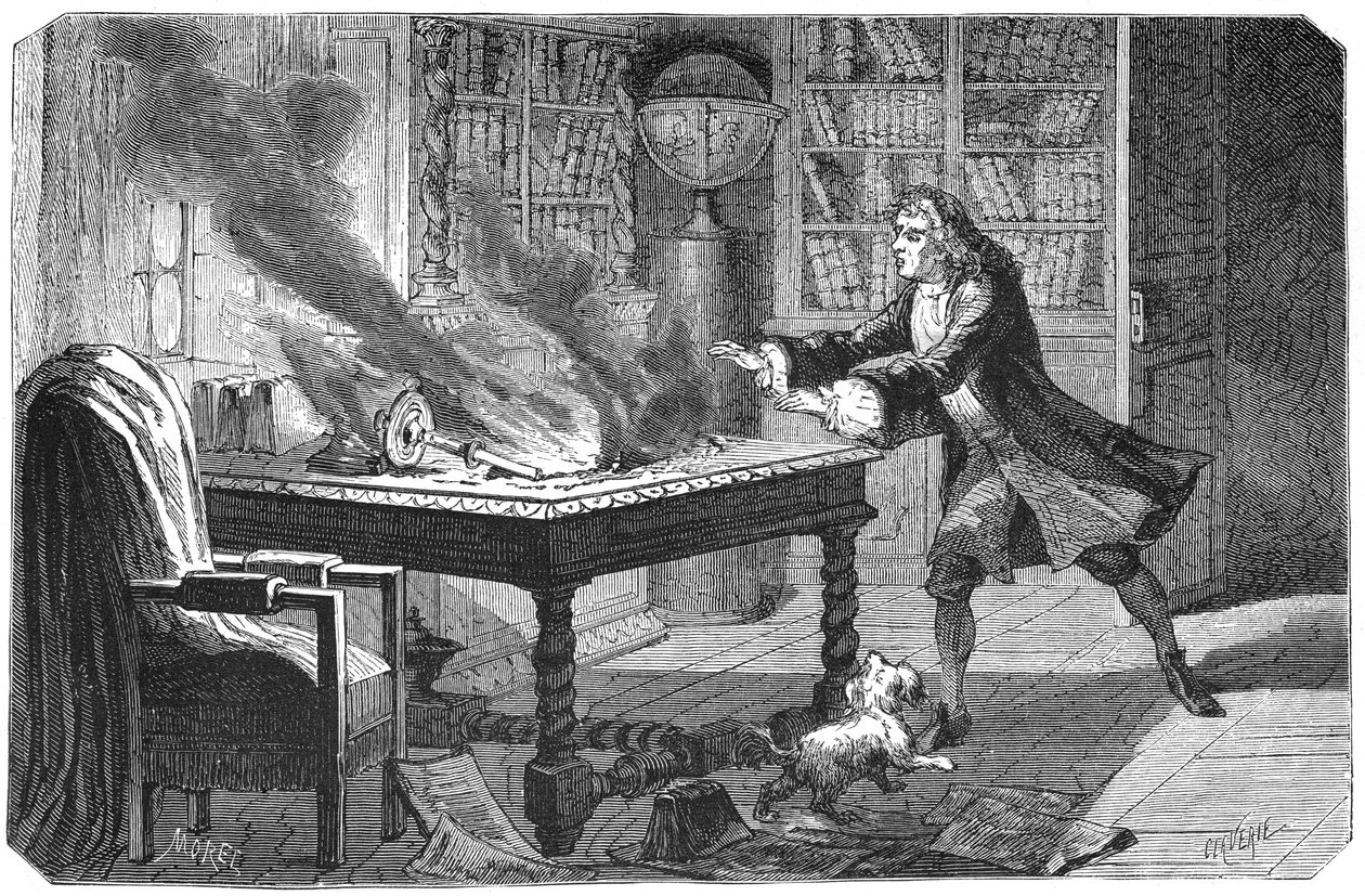 Isaac Newton, Engelse wetenschapper en wiskundige, 1874 door Unbekannt