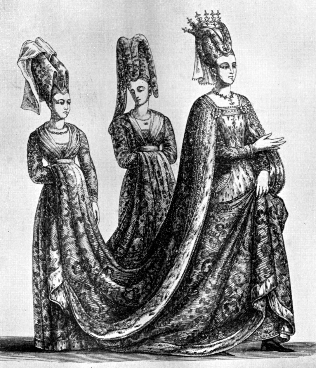 Isabella van Beieren met een gevorkte hoofdband, 1435, 1910 door Unbekannt