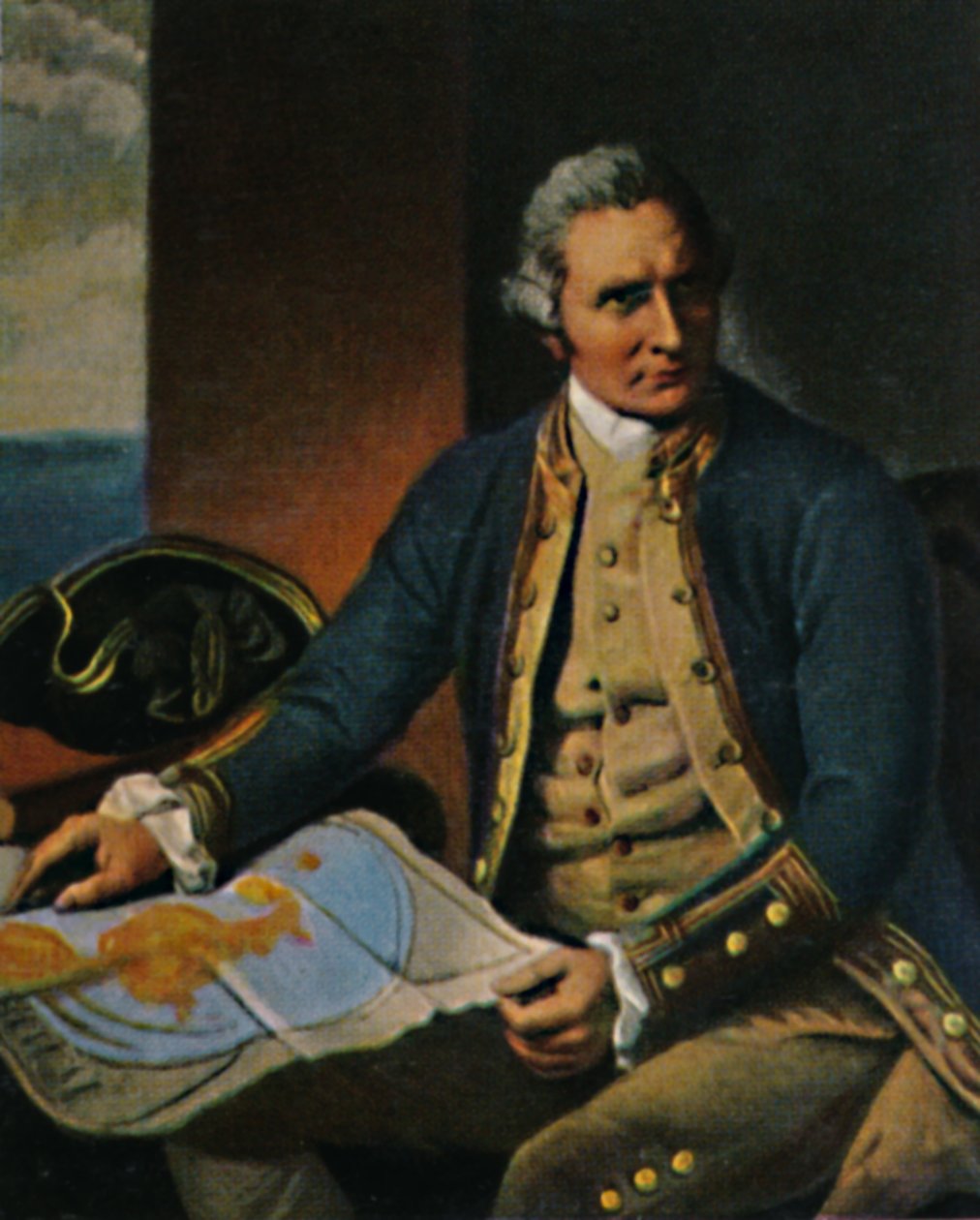 James Cook 1728-1779 - Gravure naar het schilderij van Dance, 1934 door Unbekannt