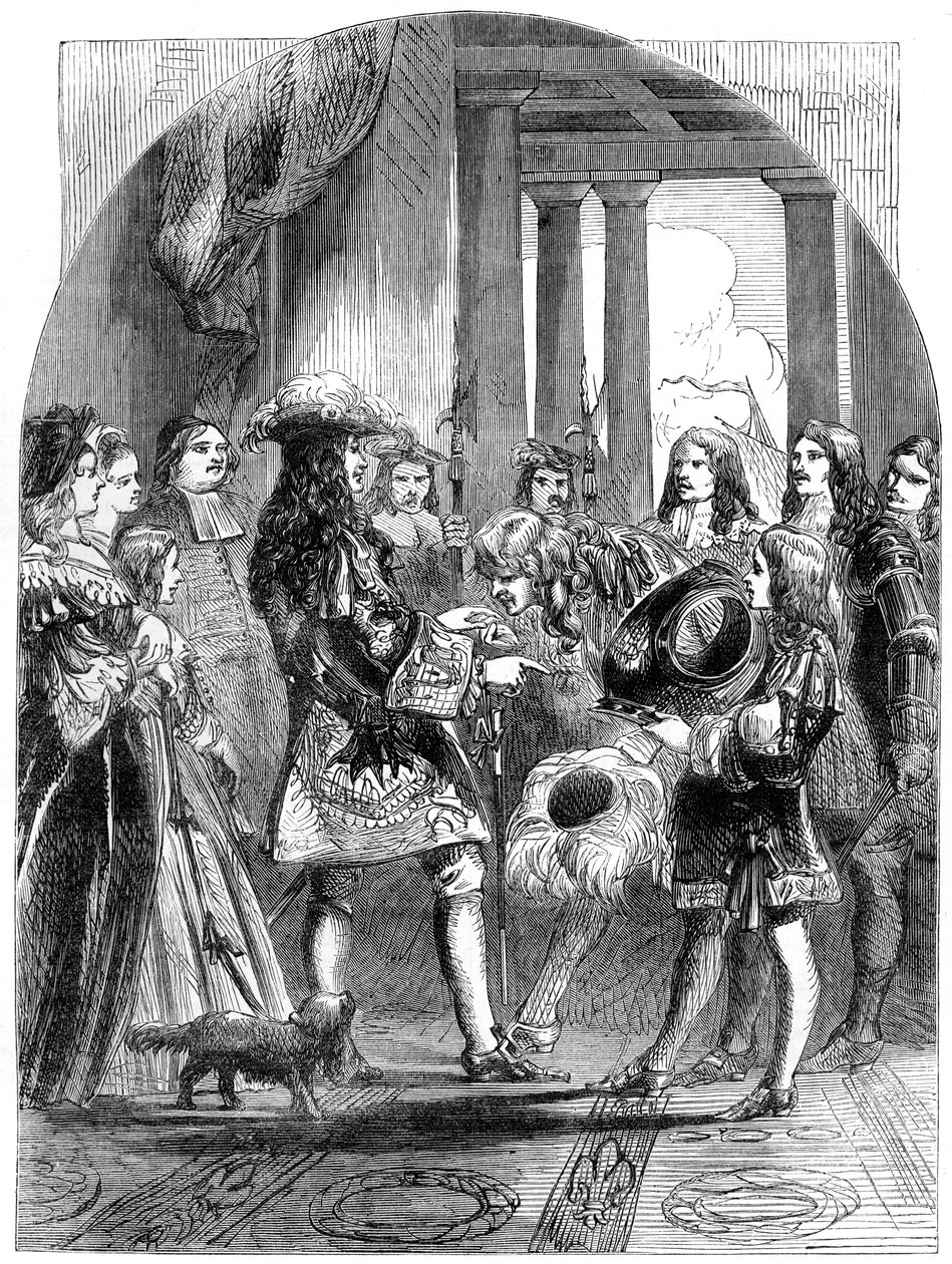 James II neemt afscheid van Lodewijk XIV, 1680s, 19e eeuw door Unbekannt