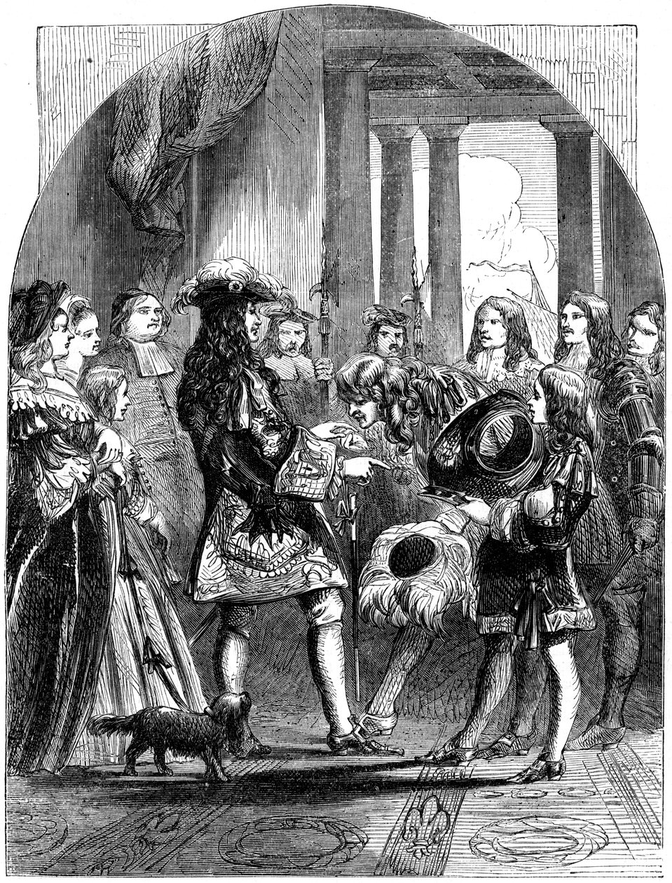 James II neemt afscheid van Lodewijk XIV van Frankrijk, 1689 door Unbekannt