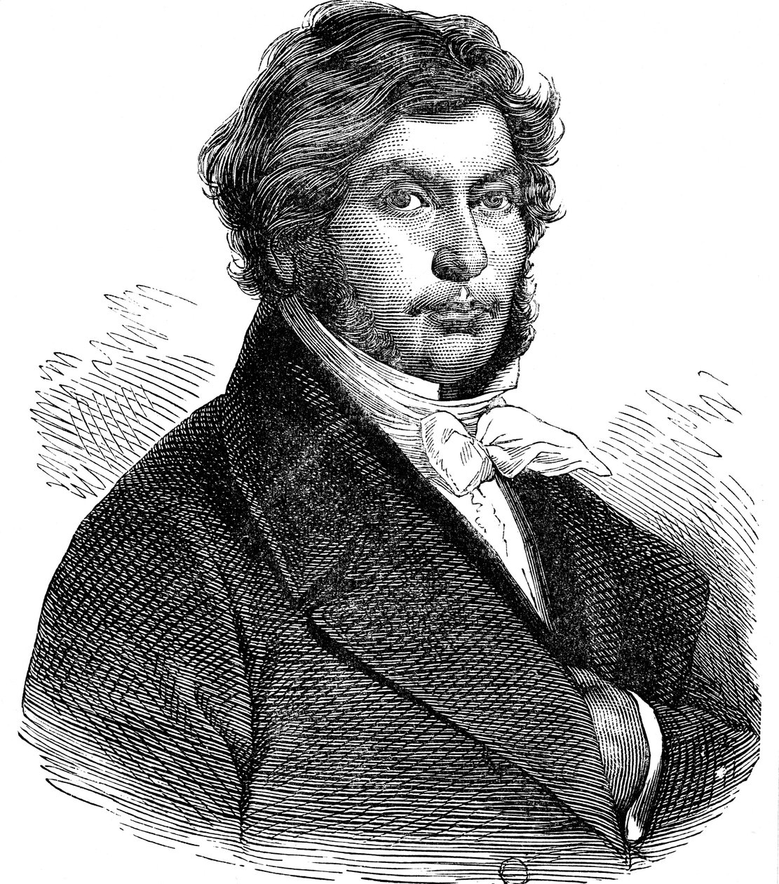 Jean Francois Champollion, Franse historicus, taalkundige en egyptoloog, 19e eeuw door Unbekannt