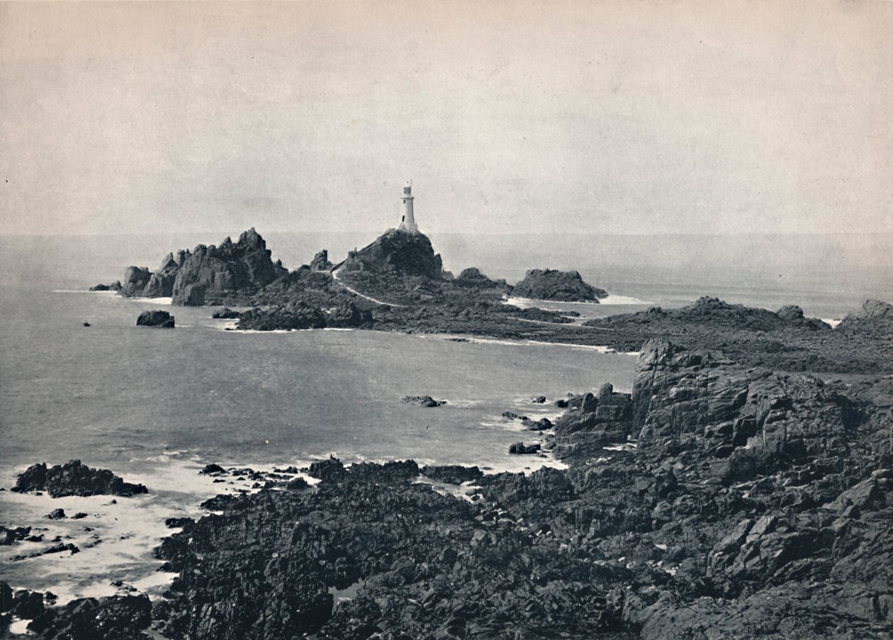 Jersey - La Corbiere Rots en Vuurtoren door Unbekannt