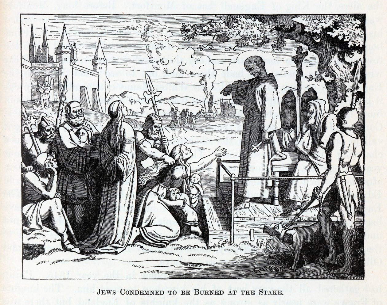 Joden veroordeeld tot de brandstapel, 1882 door Unbekannt