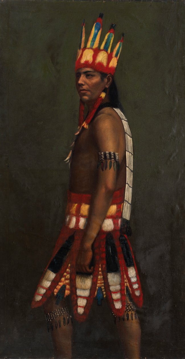 Jivaro Indiaan, ca. 1890-1892 door Unbekannt