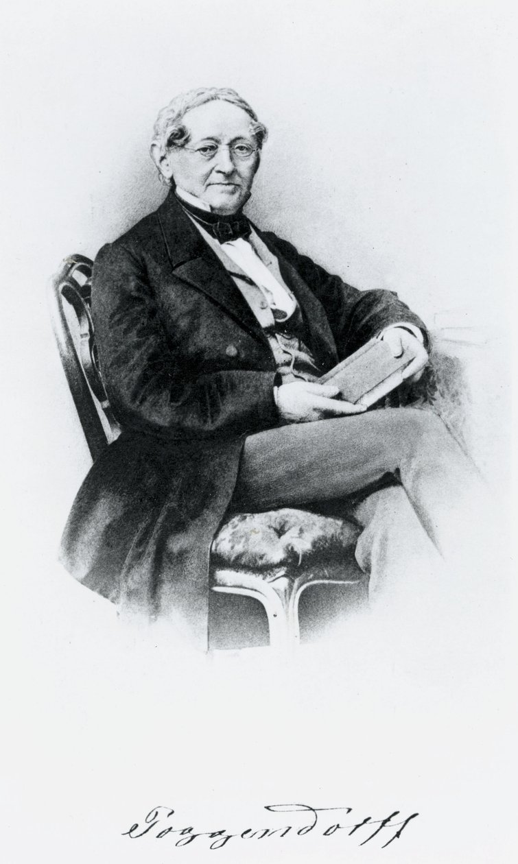 Johann Christian Poggendorf, Duitse natuurkundige, midden 19e eeuw door Unbekannt