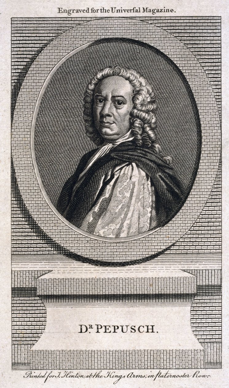 Johann Christoph Pepusch, Duitse componist en muziektheoreticus, ca. 1725 door Unbekannt
