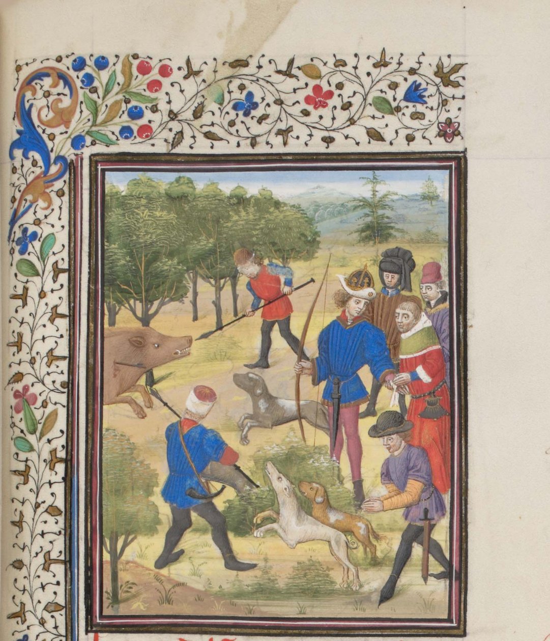 Johannes II Comnenus, Byzantijnse keizer op de jacht. Miniatuur uit de Historia door Willem van Tyrus, 1460s door Unbekannt