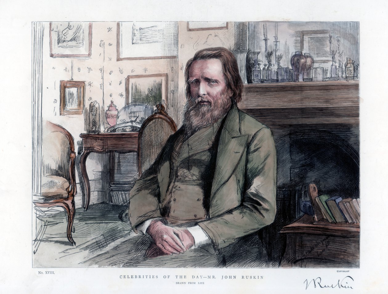 John Ruskin, Engelse criticus, auteur, dichter en kunstenaar door Unbekannt