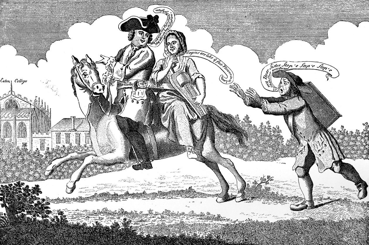 John of Gaunt te paard, of, Mars op zijn reis..., 1747 door Unbekannt