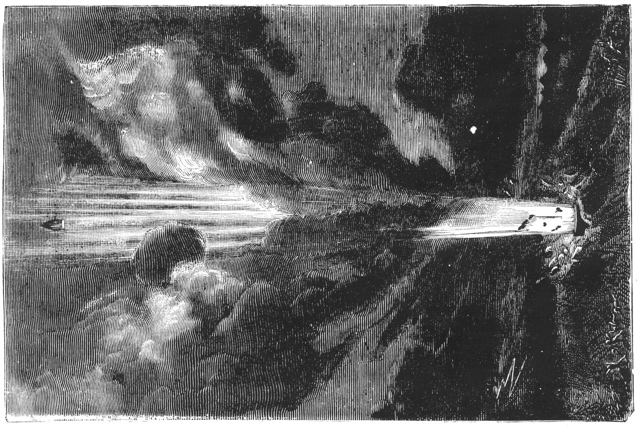 Jules Verne 1828-1905, Van de aarde naar de maan, 1865 door Unbekannt