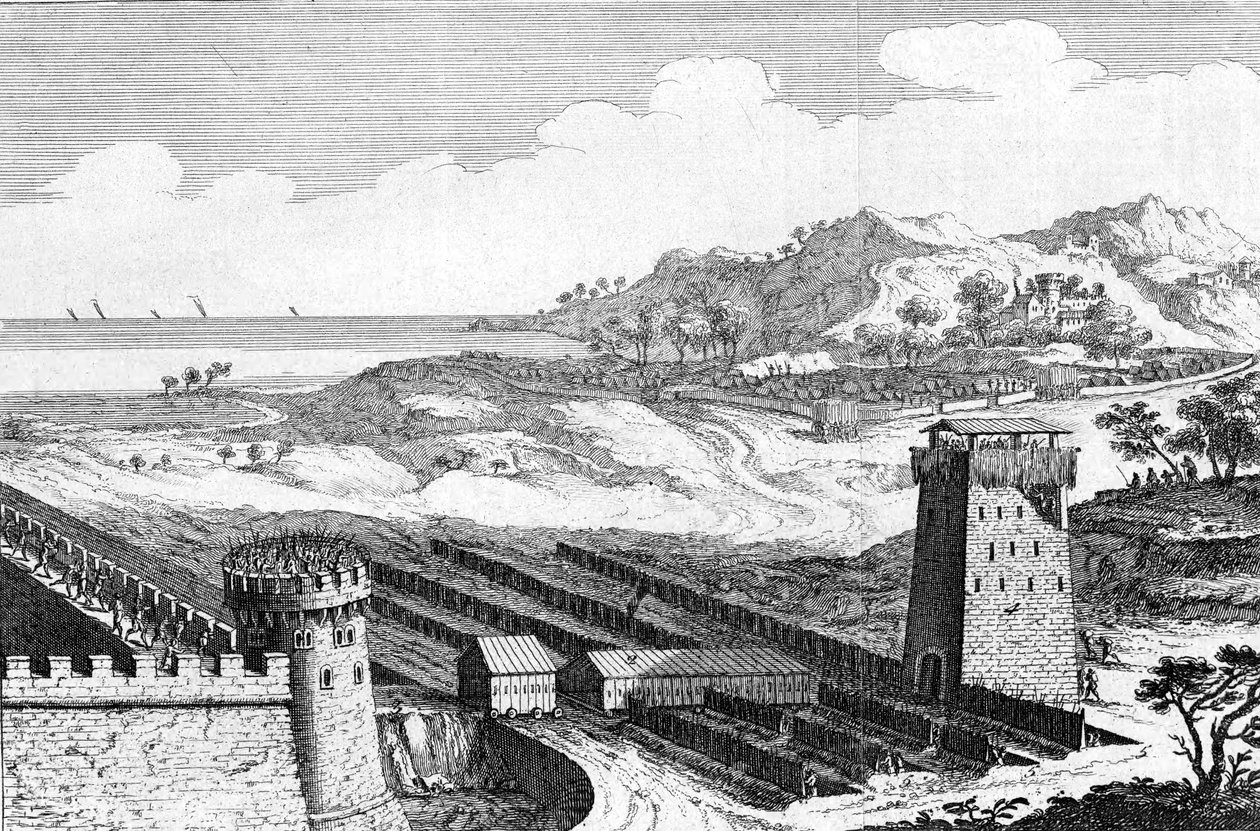 Julius Caesars belegering van Marseille, 49 v.Chr., 18e eeuw door Unbekannt