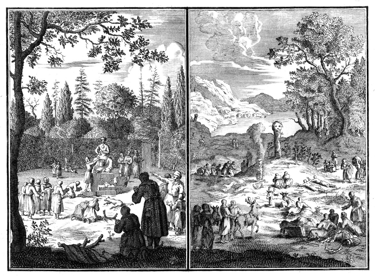 Jumala, Wirku-Accha. Een godheid van Lapland, 1727-1738 door Unbekannt