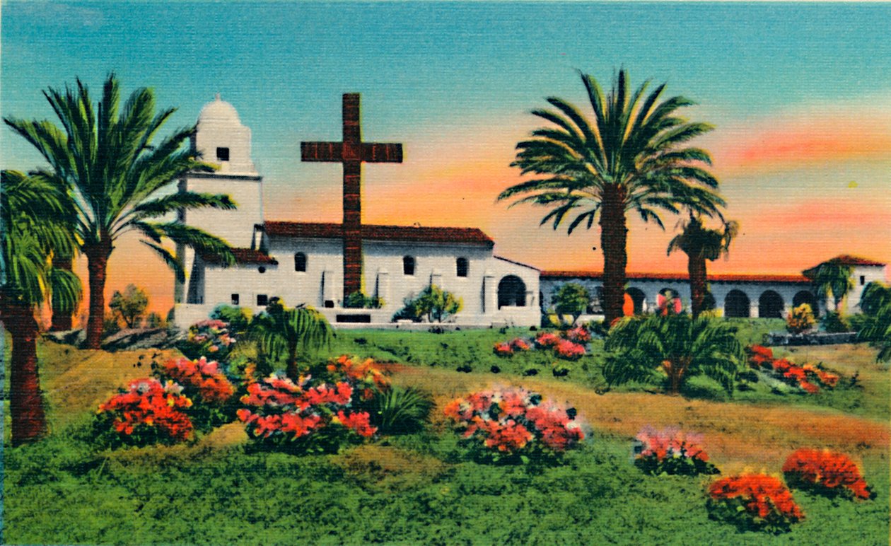 Junipero Serra Museum, Oude Stad. San Diego, Californië, c1941 door Unbekannt