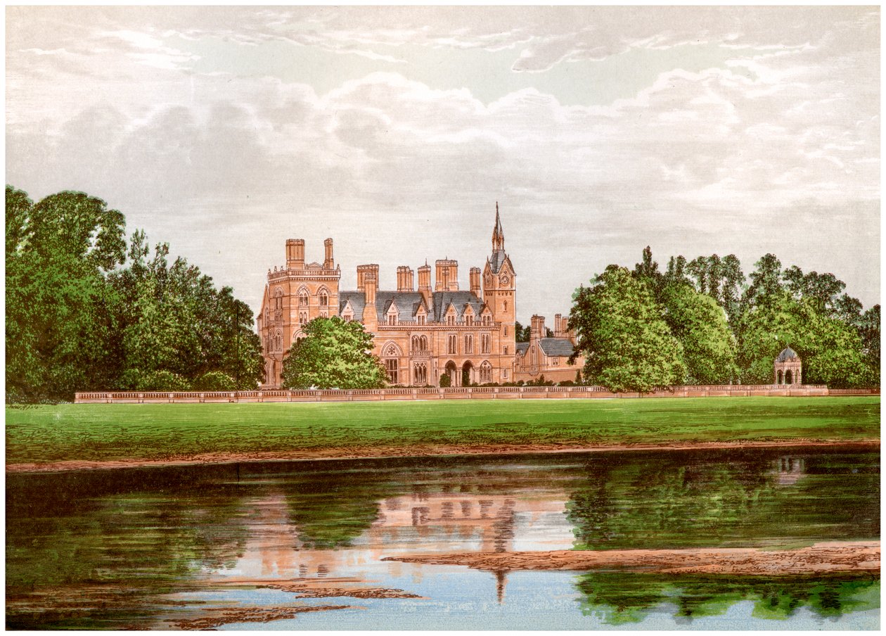 Kelham Hall, Nottinghamshire, huis van de familie Manners-Sutton, ca. 1880 door Unbekannt