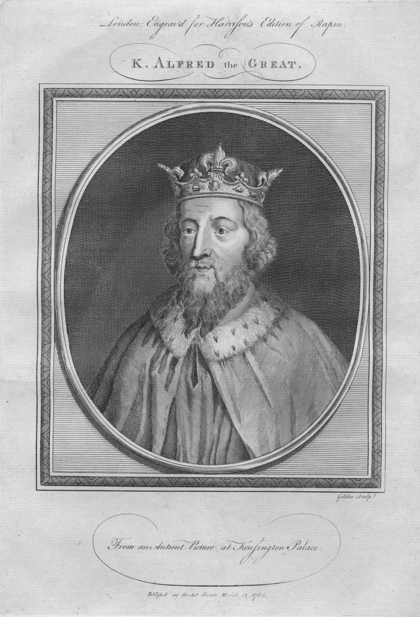 Koning Alfred de Grote door Unbekannt