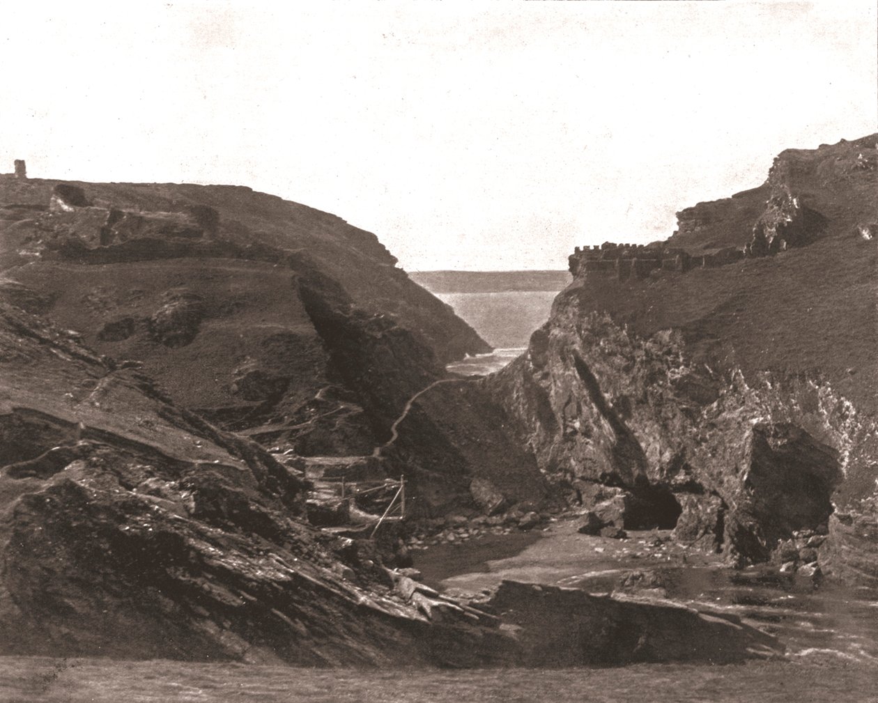 Kasteel van Koning Arthur, Tintagel, Cornwall, 1894 door Unbekannt