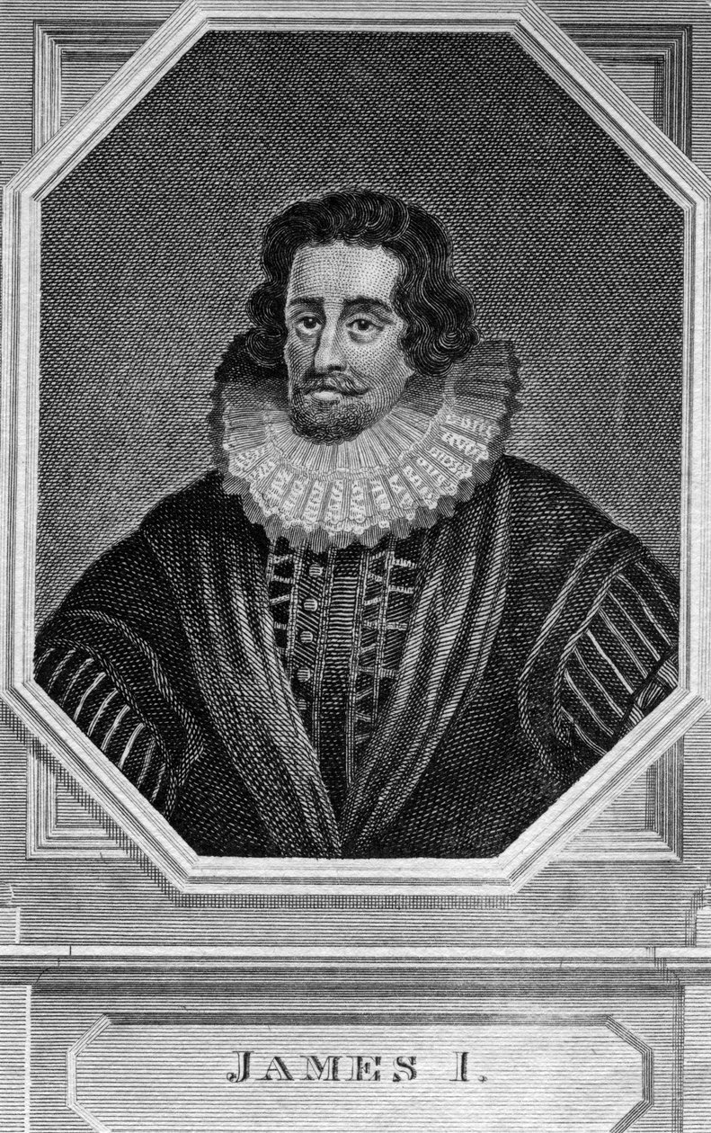 Koning James I, 1566-1625 door Unbekannt