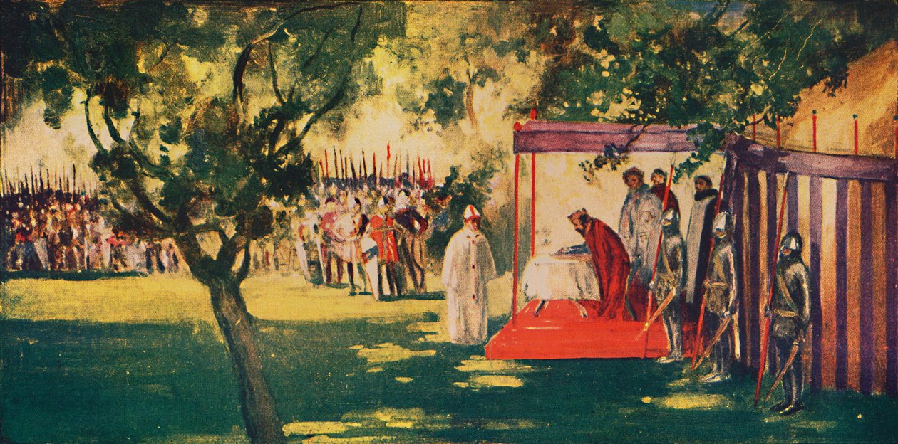 Koning Jan ondertekent de Magna Charta in Runnydale, 1912 door Unbekannt