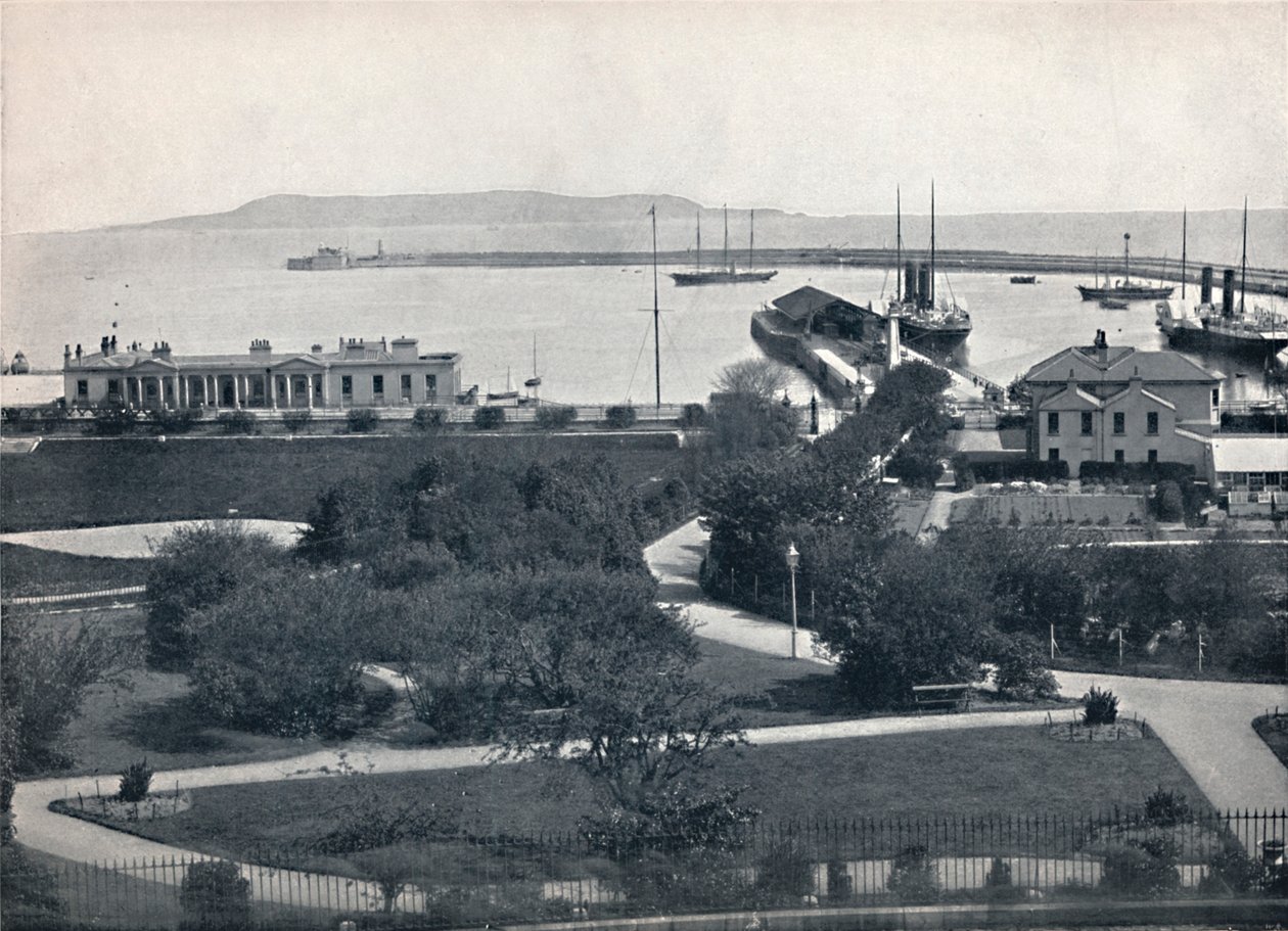 Kingstown - Algemeen uitzicht op de haven, 1895 door Unbekannt