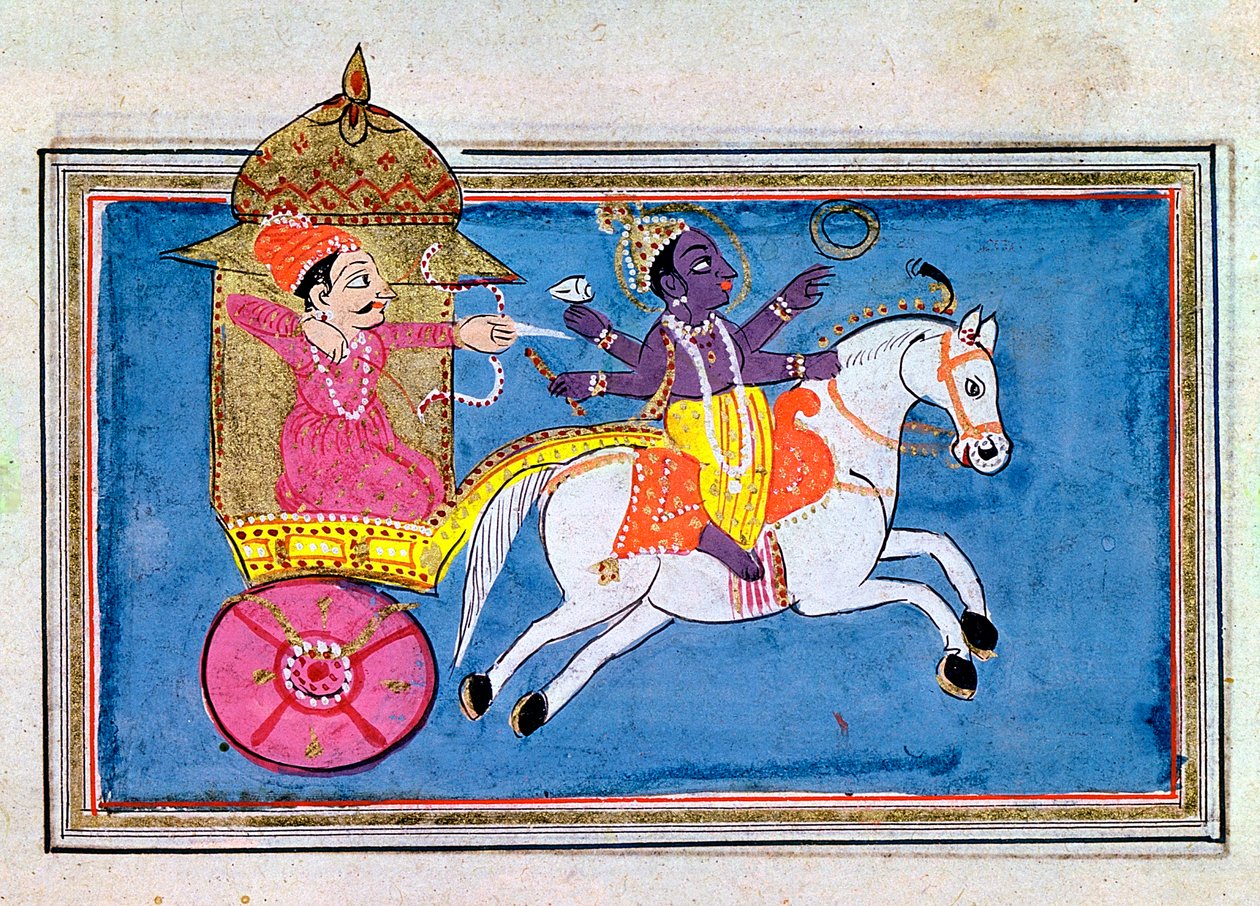 Krishna, Hindoeïstische godheid, een avatar van Vishnu, 17e eeuw door Unbekannt