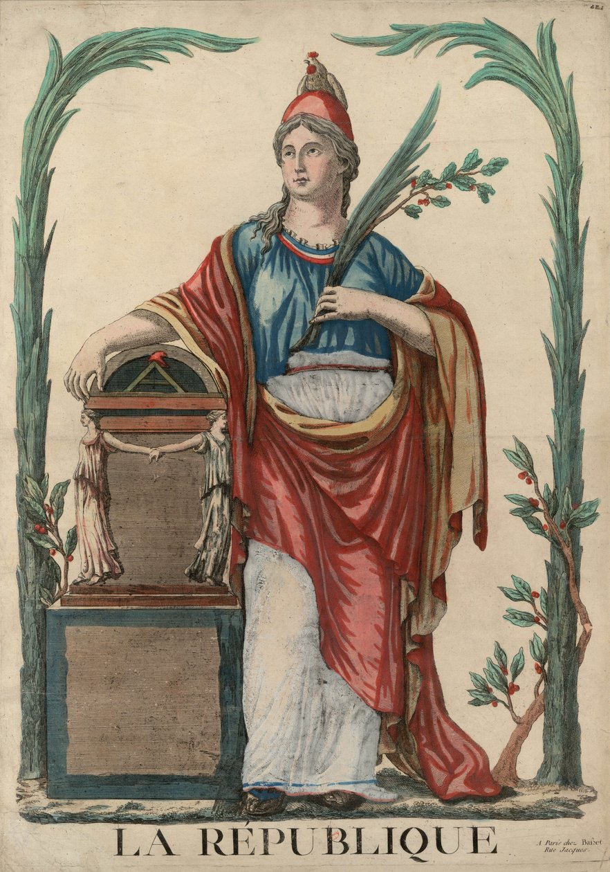 La République Allegorisch Figuur van de Franse Republiek, 1793 door Unbekannt