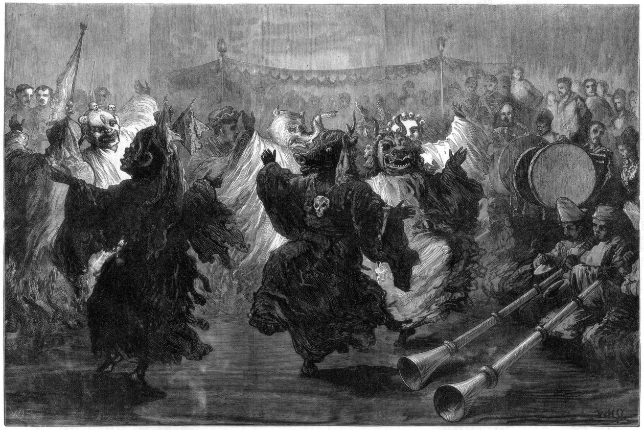 Lama dans in Jummoo, uitgevoerd voor de Prins van Wales, 1876 door Unbekannt