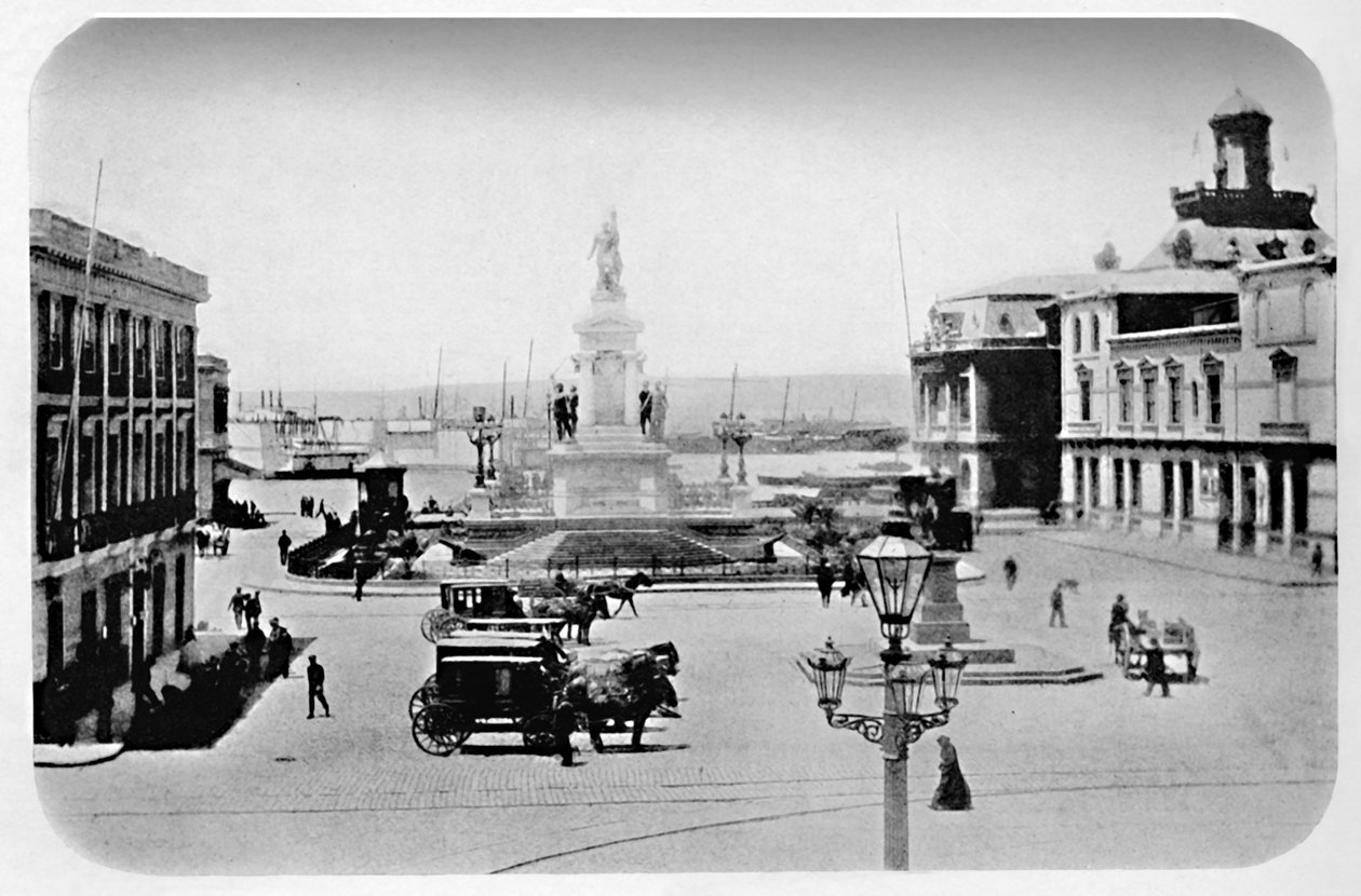 Aanlegsteiger in Valparaiso, 1911 door Unbekannt