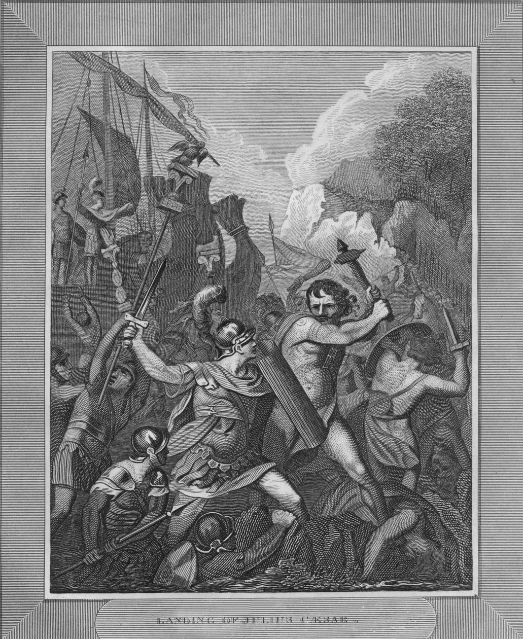 Landing van Julius Caesar door Unbekannt