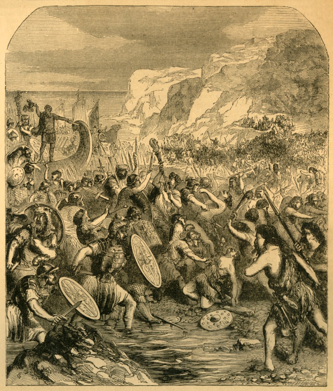 Landing van Julius Caesar, c1890 door Unbekannt
