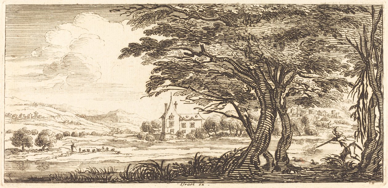Landschap, in of na 1635 door Unbekannt