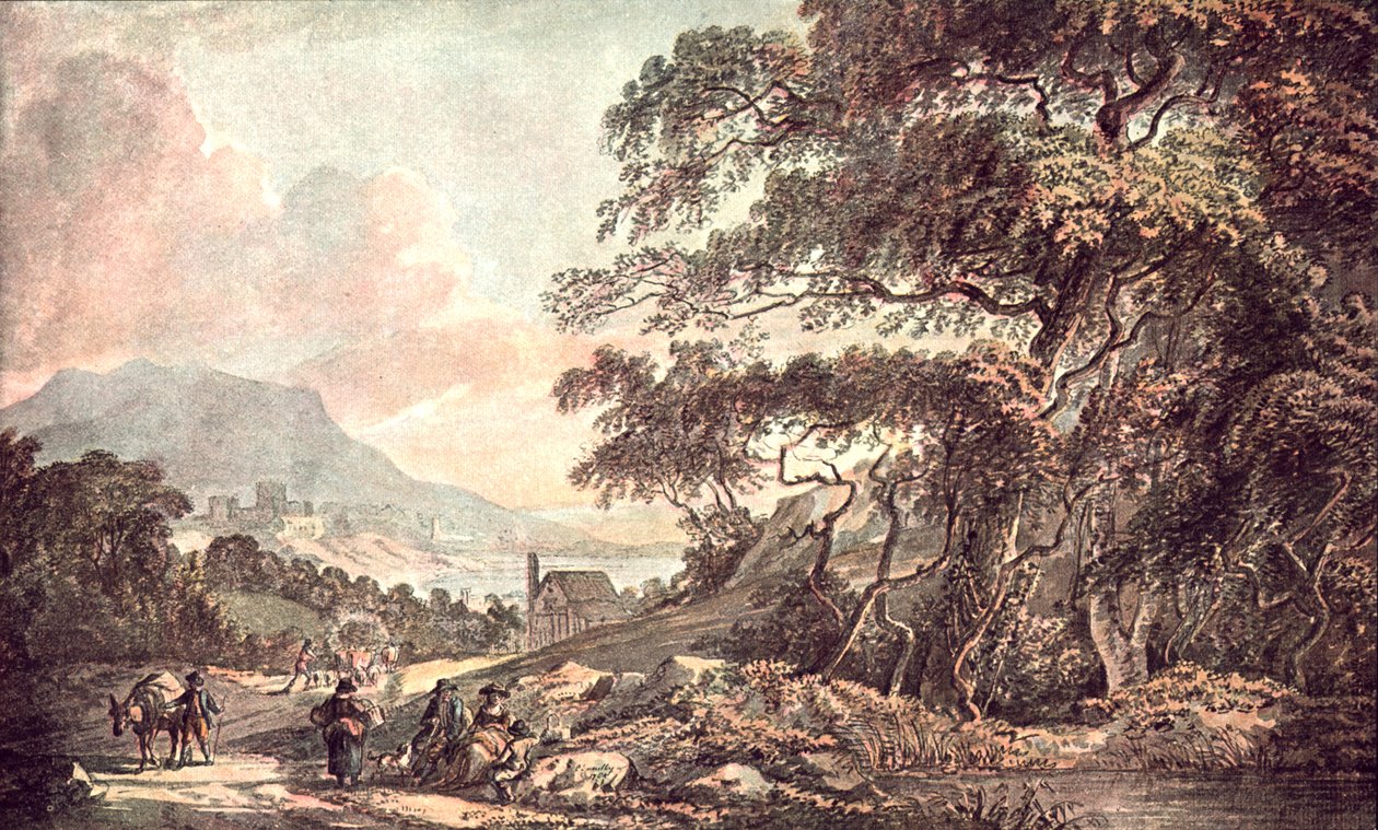 Landschap bij een meer, 1785 door Unbekannt