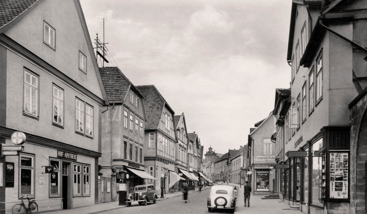 Langestrasse, Buckeburg, Duitsland, jaren 1930 door Unbekannt