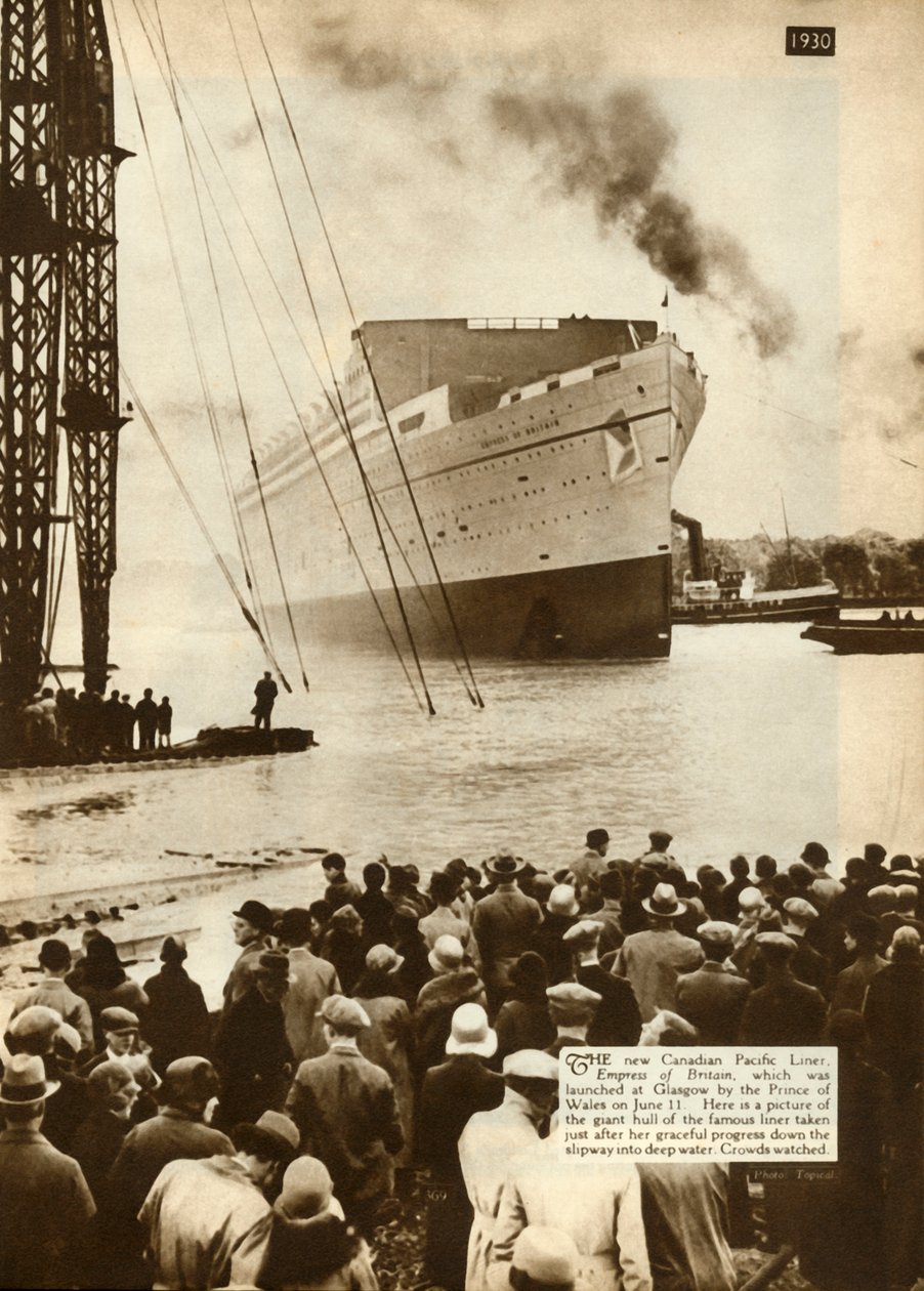 Lancering van de Empress of Britain, Glasgow, 11 juni 1930, 1935 door Unbekannt