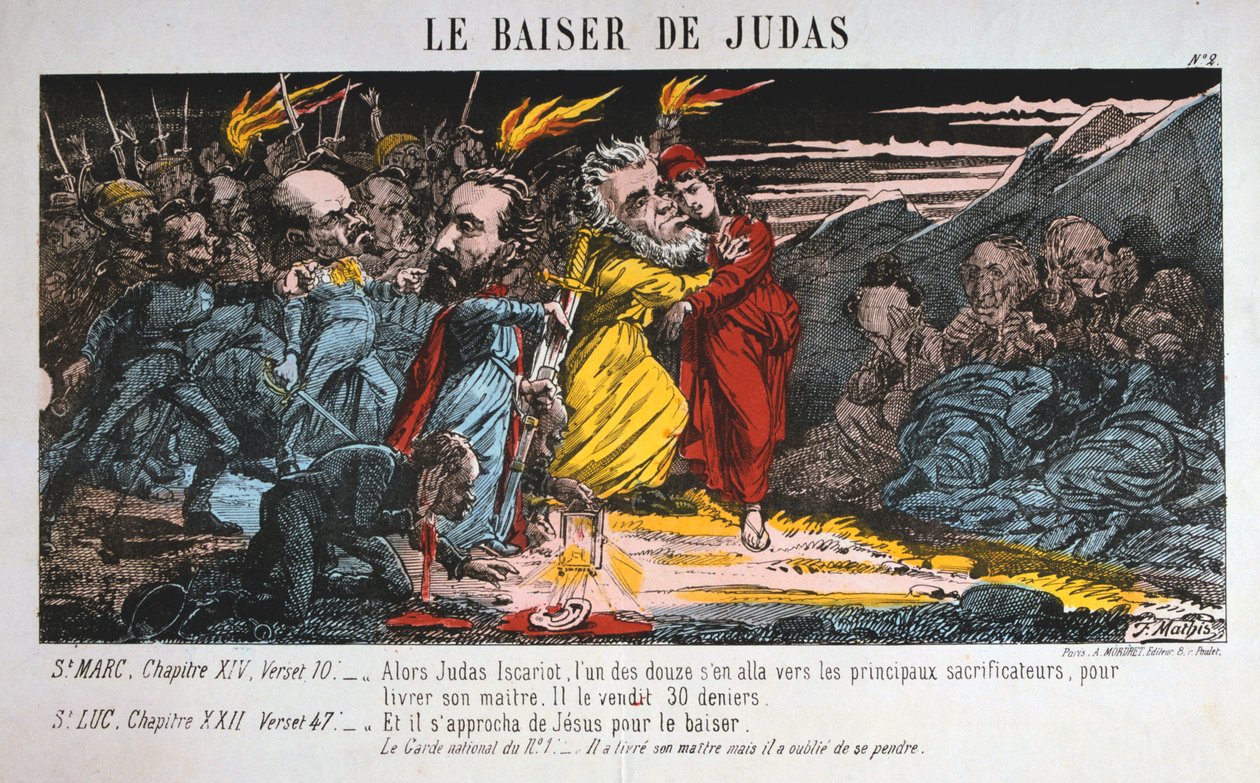 Le Baiser de Judas, Parijse Commune, 1871 door Unbekannt