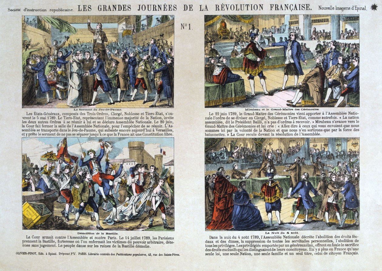 Les Grandes Journées de la Révolution Française, Revolutie van 1789, Frankrijk door Unbekannt