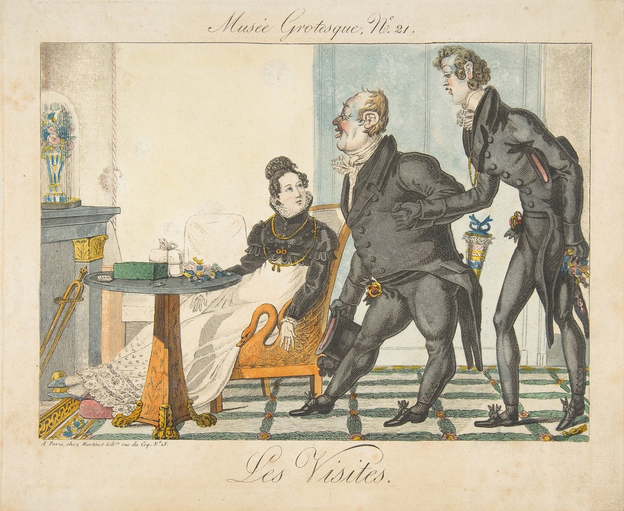 Les Visites, Musée Grotesque, No. 21, begin 19e eeuw door Unbekannt