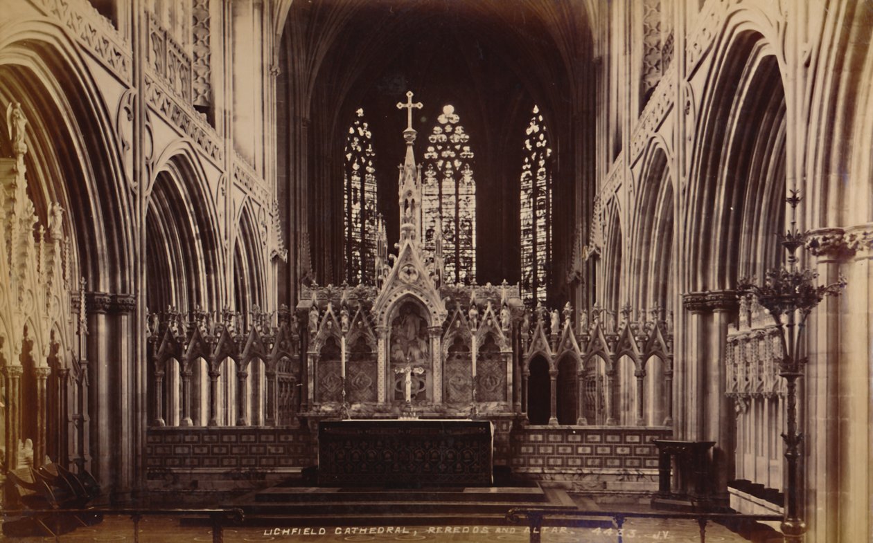 Lichfield Kathedraal, Reredos en Altaar, 1929 door Unbekannt