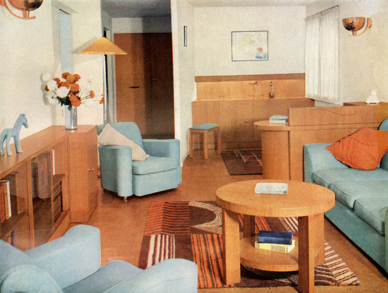 Woonkamer door Bird Iles Ltd., Londen, 1937 door Unbekannt