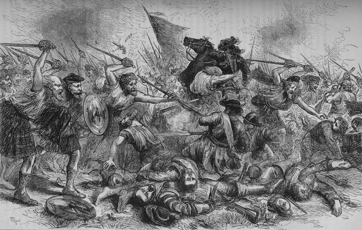 Lochiels Aanval bij Killycrankie, 27 juli 1689, c1880 door Unbekannt