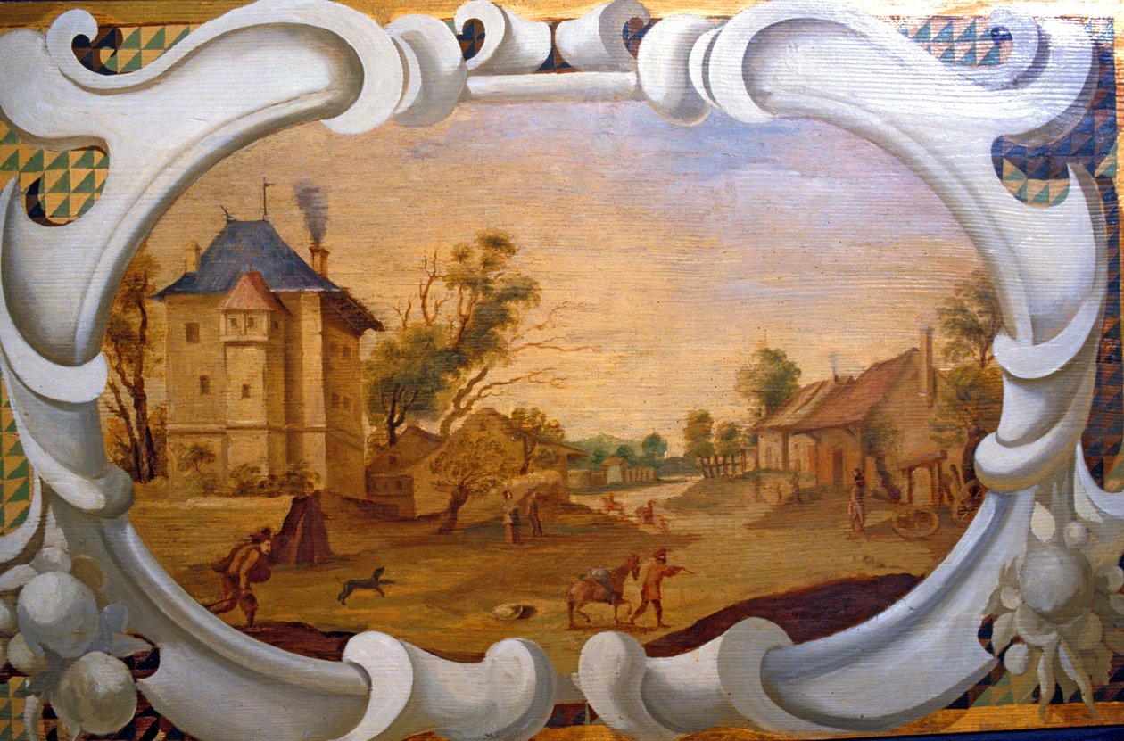 Loire Atlantique N* 042 - Kasteel van Haute Goulaine - Beschilderd hout door Unbekannt