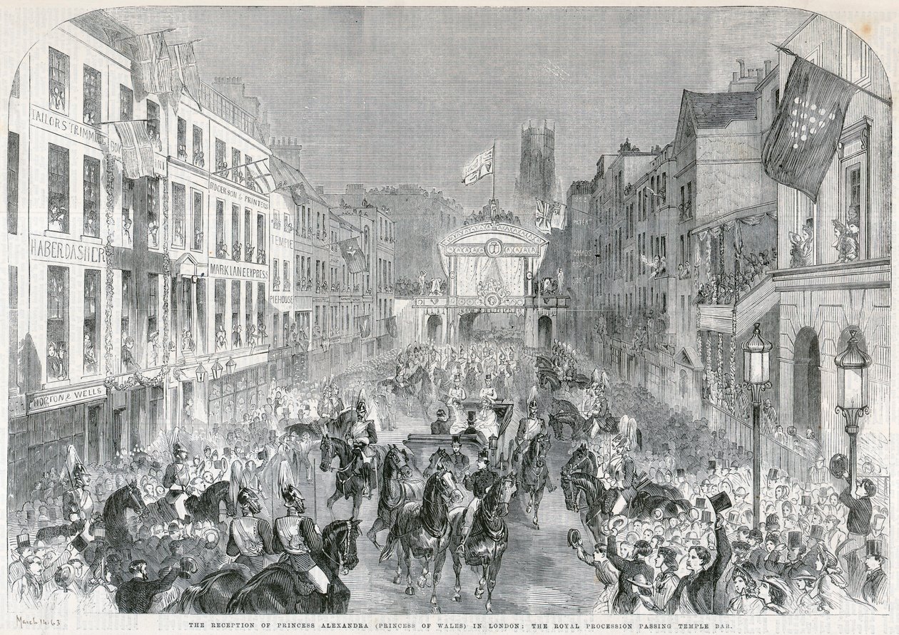 Londens welkom aan Prinses Alexandra, 1863 door Unbekannt
