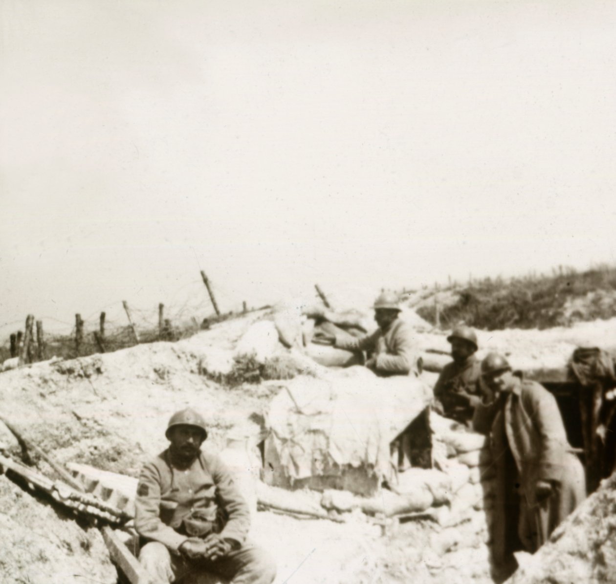 Uitkijkpost, Massiges, Noord-Frankrijk, ca. 1914-ca. 1918 door Unbekannt