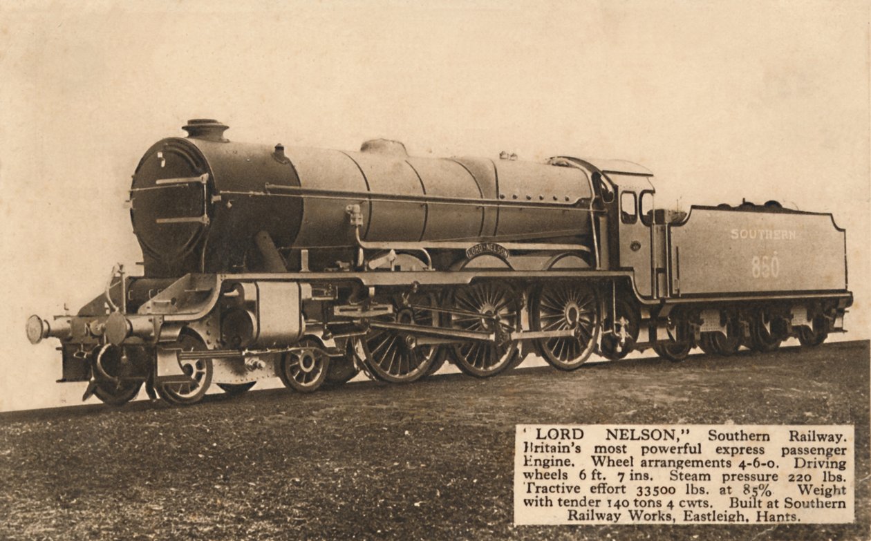 Lord Nelson, Southern Railway, ca. 1930 door Unbekannt