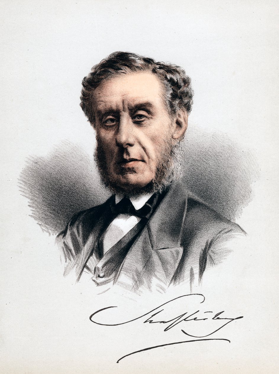 Lord Shaftesbury, Engels staatsman, moraalfilosoof, filantroop en fabrieksvernieuwer, ca. 1880 door Unbekannt