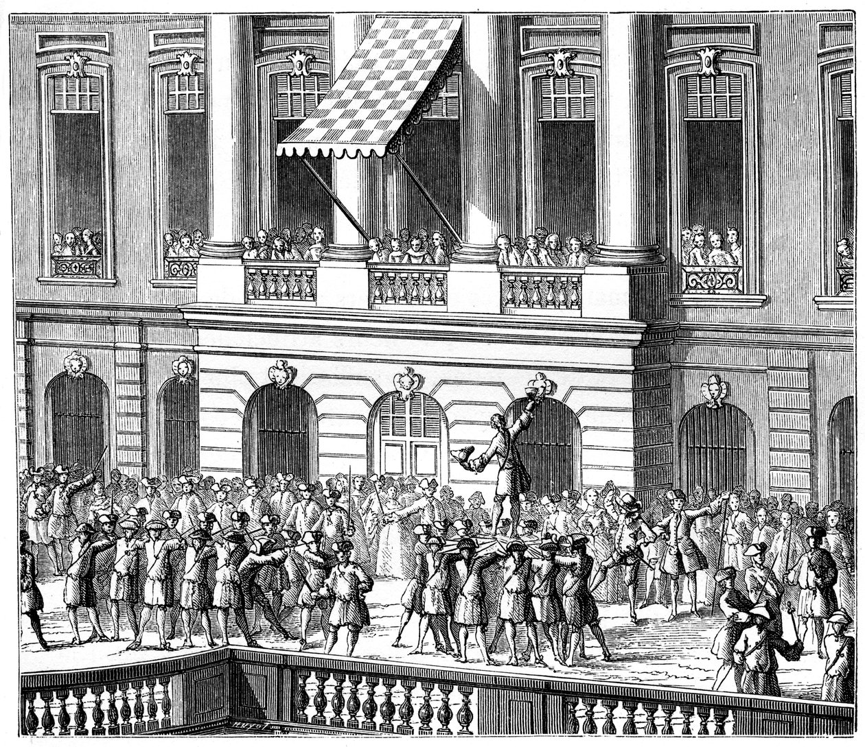 Lodewijk XV in Straatsburg, 1744, 1885 door Unbekannt