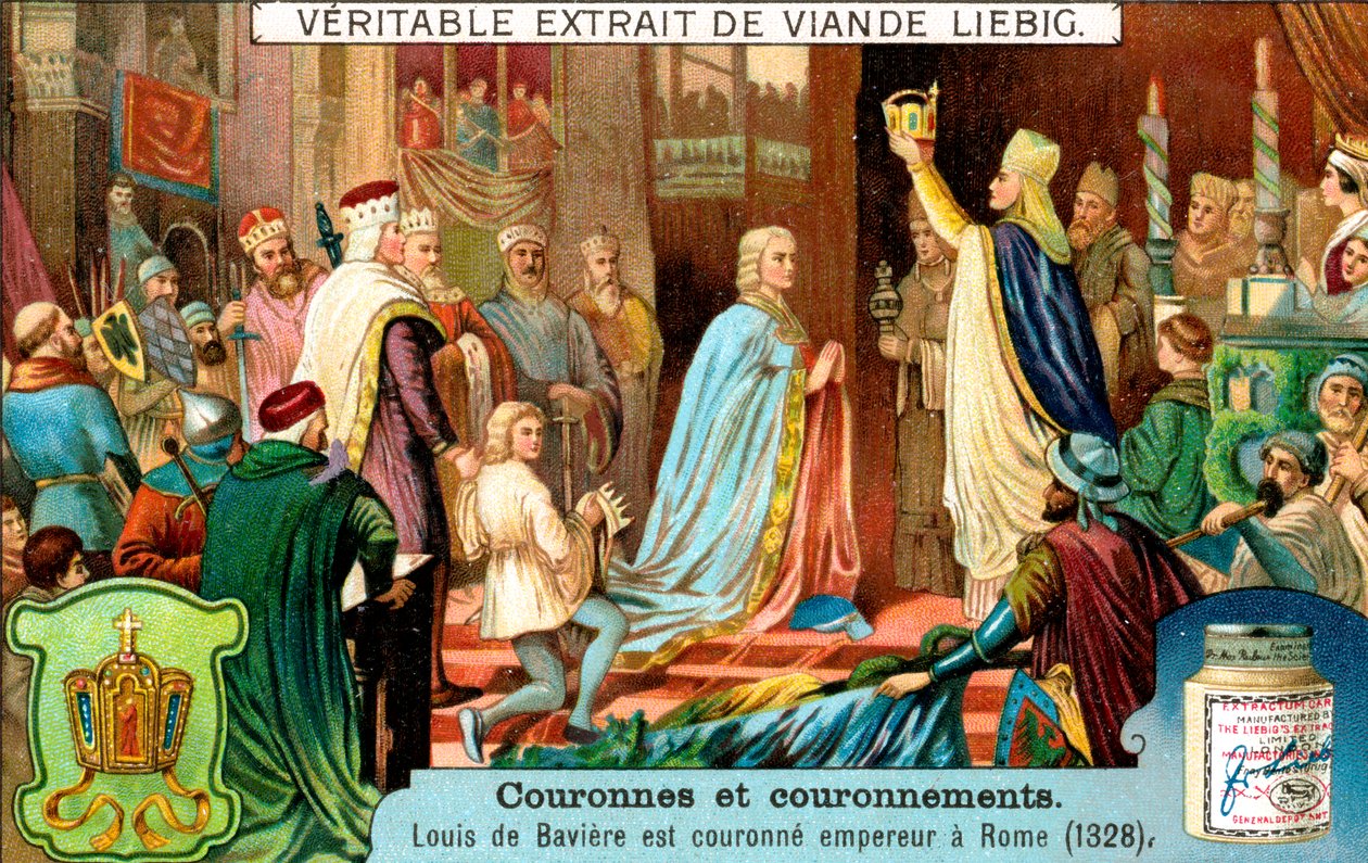 Lodewijk van Beieren Gekroond tot Keizer van Rome in 1328, ca. 1900 door Unbekannt
